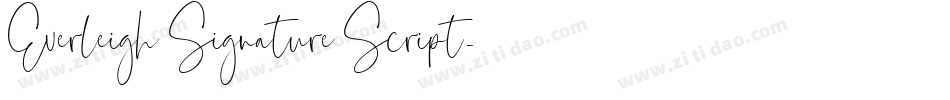 Everleigh Signature Script字体转换